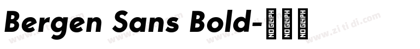 Bergen Sans Bold字体转换